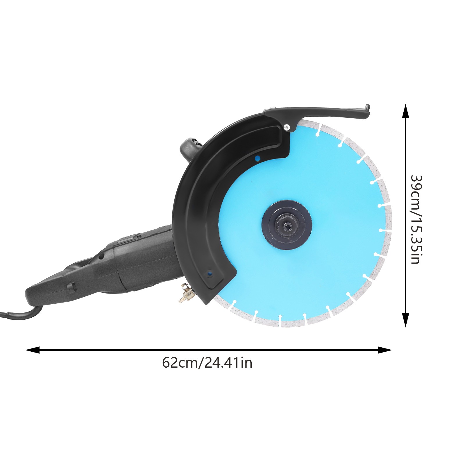 14» Portable Electric Concrete Saw with Water Pump and Blade Wet/Dry Cutter