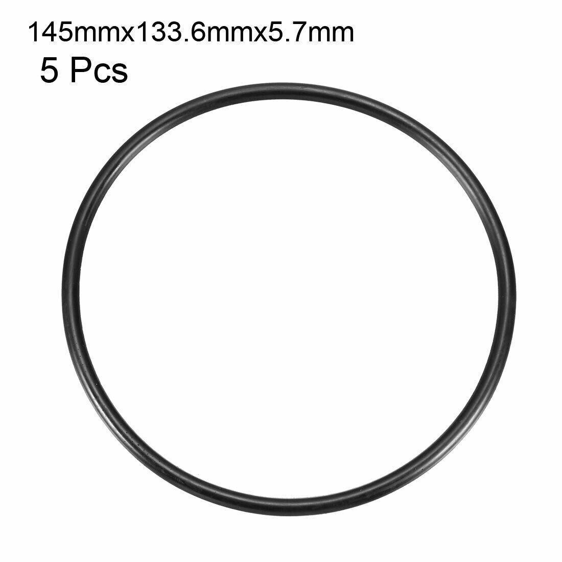 5 Pcs 145mm x 5.7mm Mechanical Rubber O Ring Oil Seal Gaskets