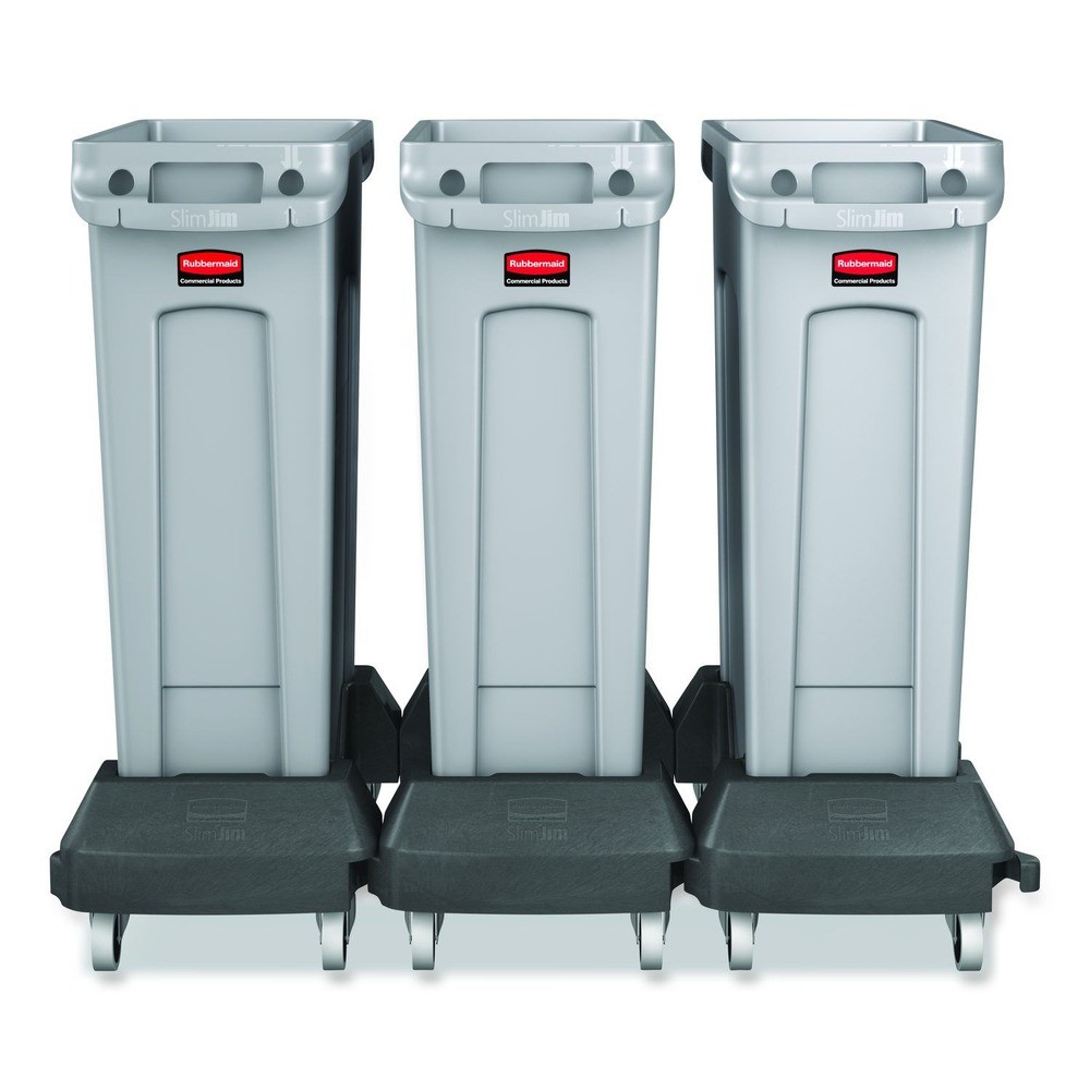 Rubbermaid Commercial 354060GY 23 gal Rectangular Receptacle w/ VC – GRY New