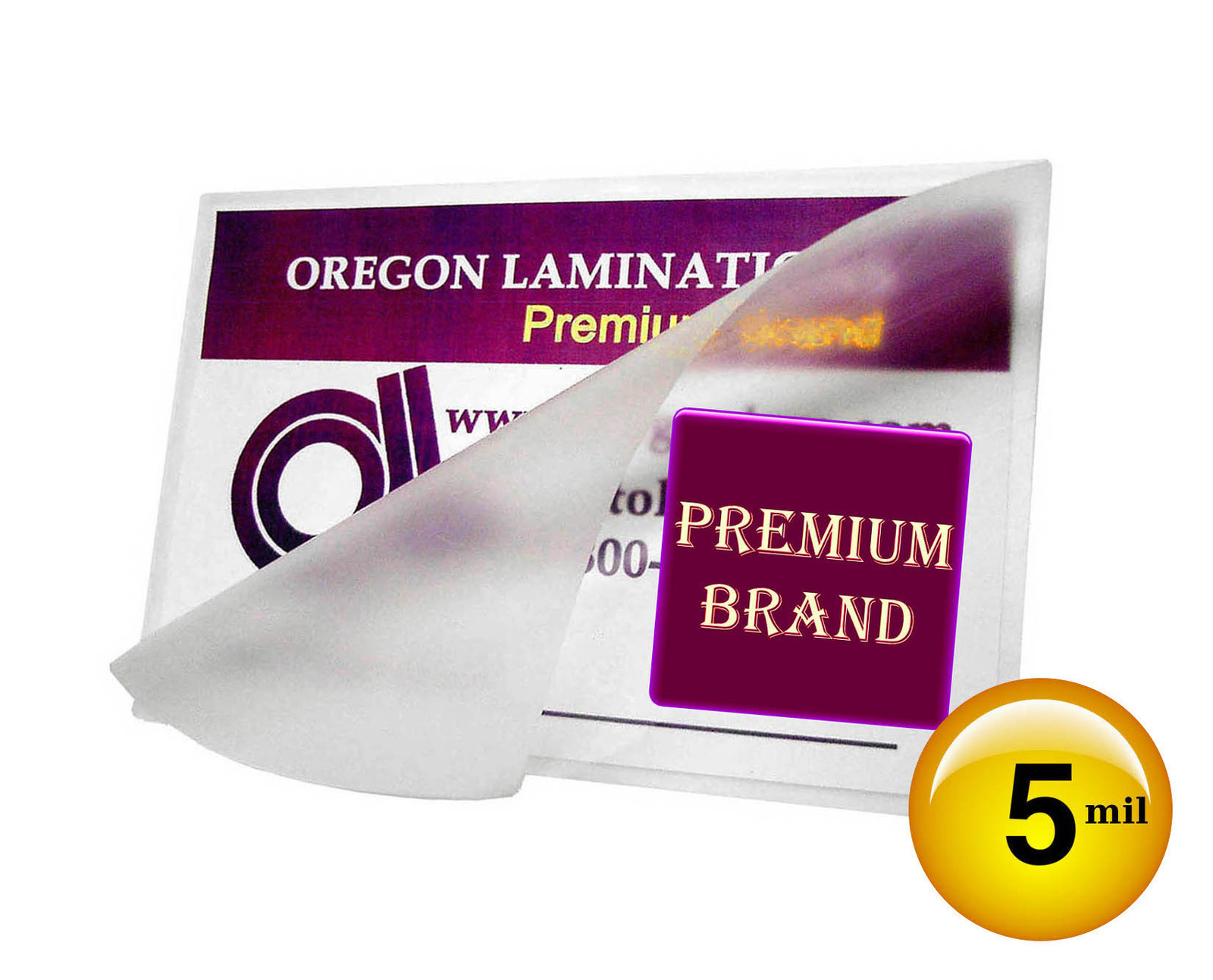 [500] 5 Mil Hot Laminating Pouches for 15-Up Cards 2-3/8 X 3-1/4 Clear