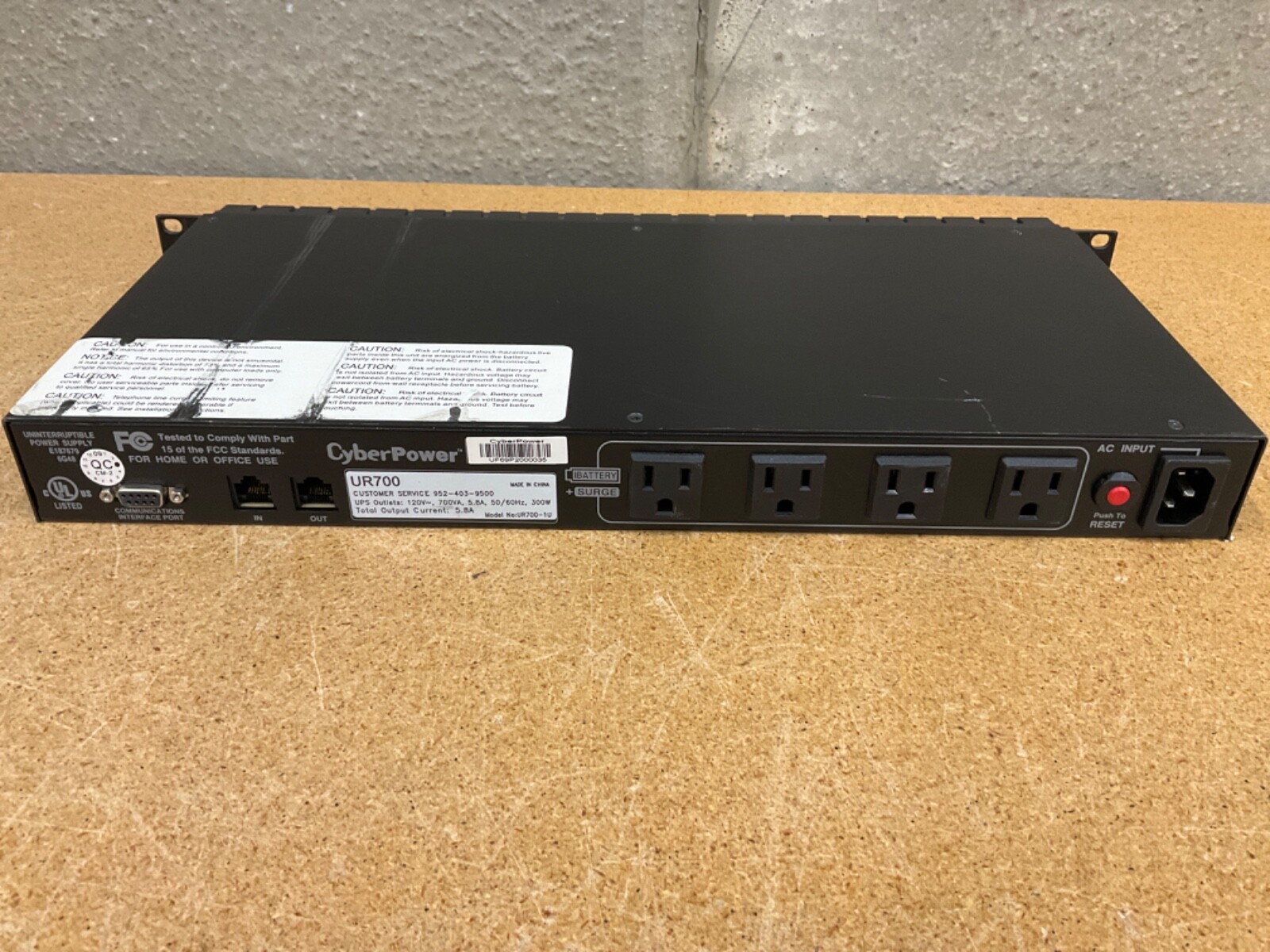 CyberPower Power Supply UR700 Batteries Not Included