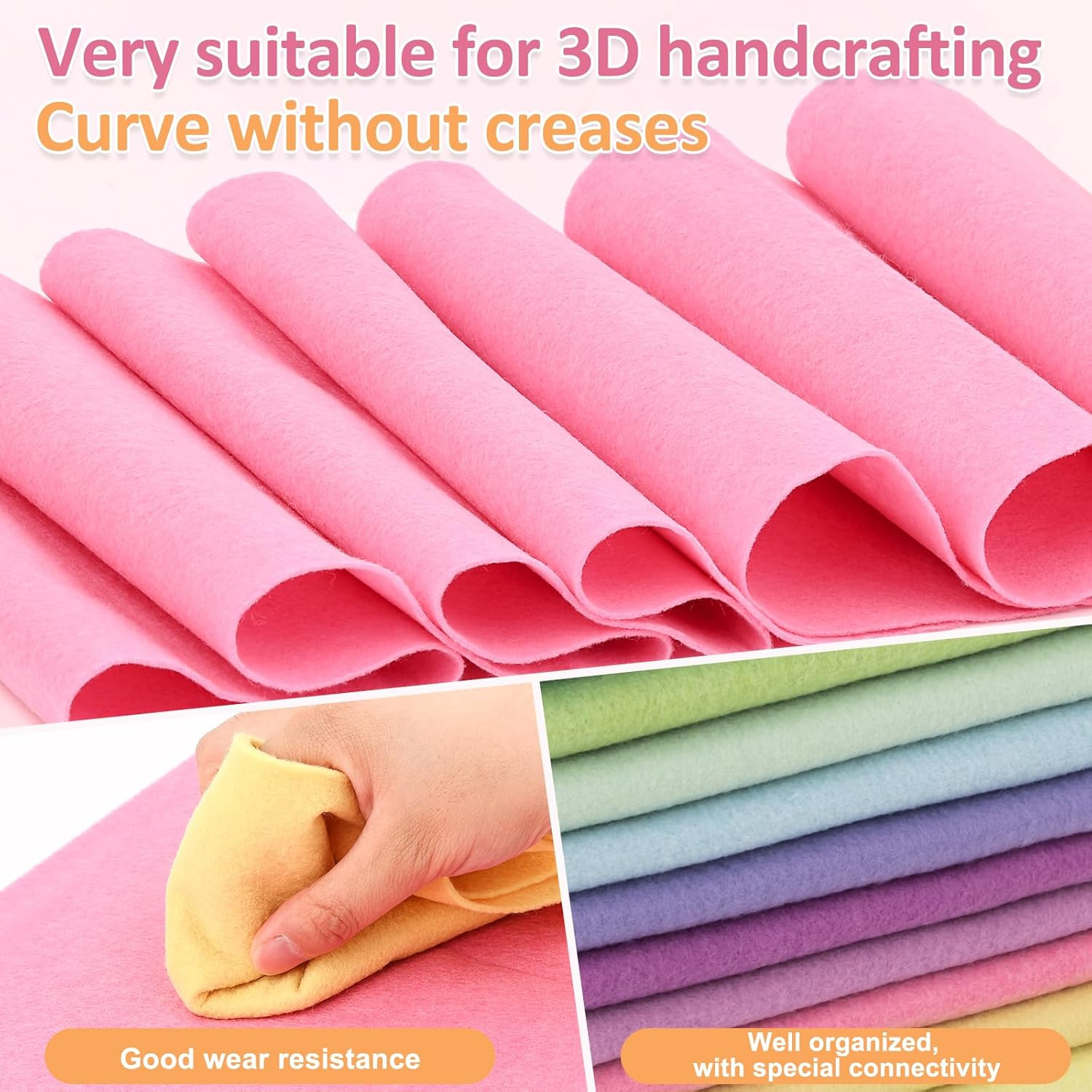 12 Rolls 8″X35″ 1.4Mm Thick Soft Felt Fabric Sheet 12 Assorted Macarone Series C