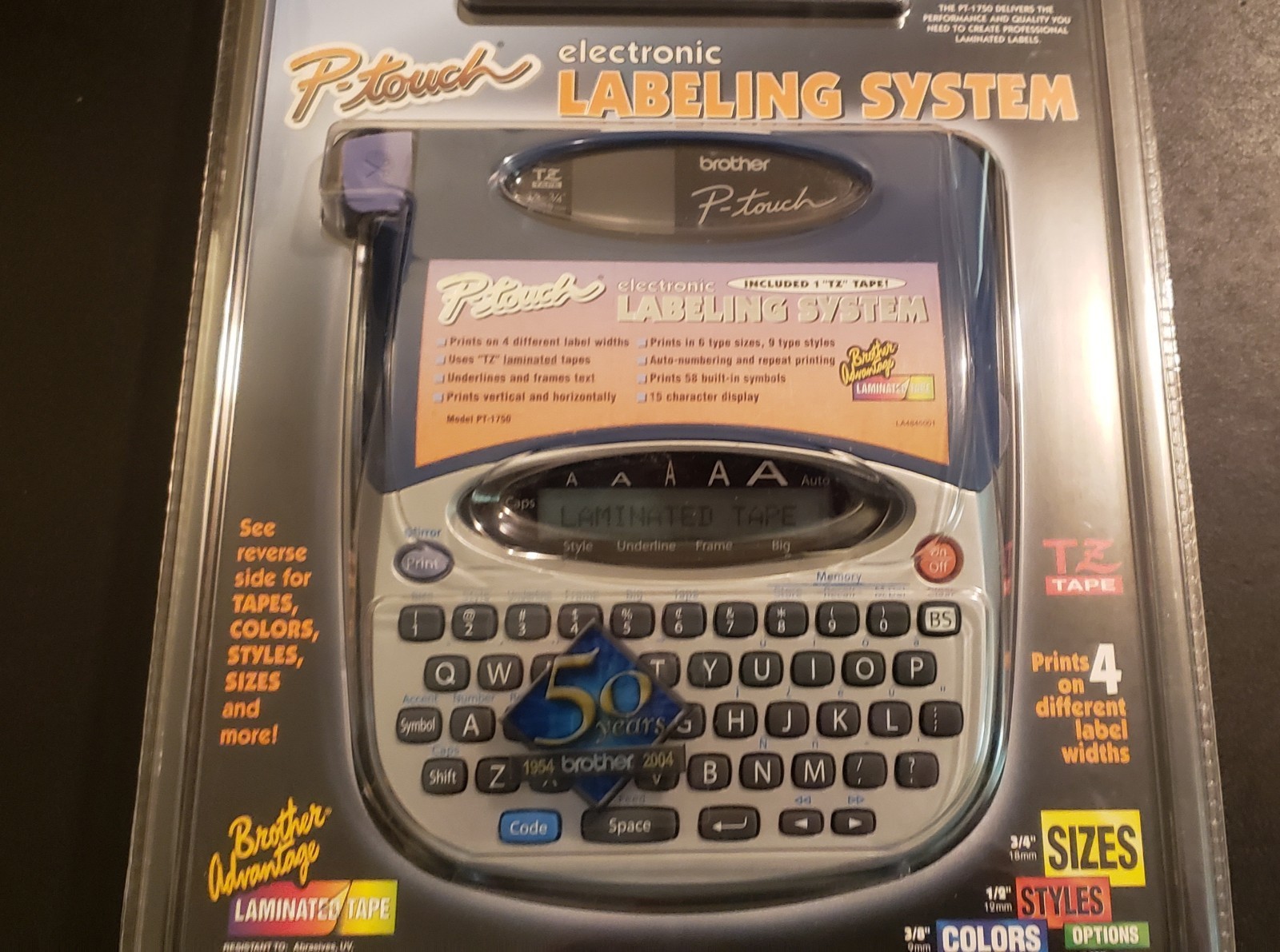 Brother PT-1750 P-Touch Label Maker Electronic Labeling System – New Sealed NOS!