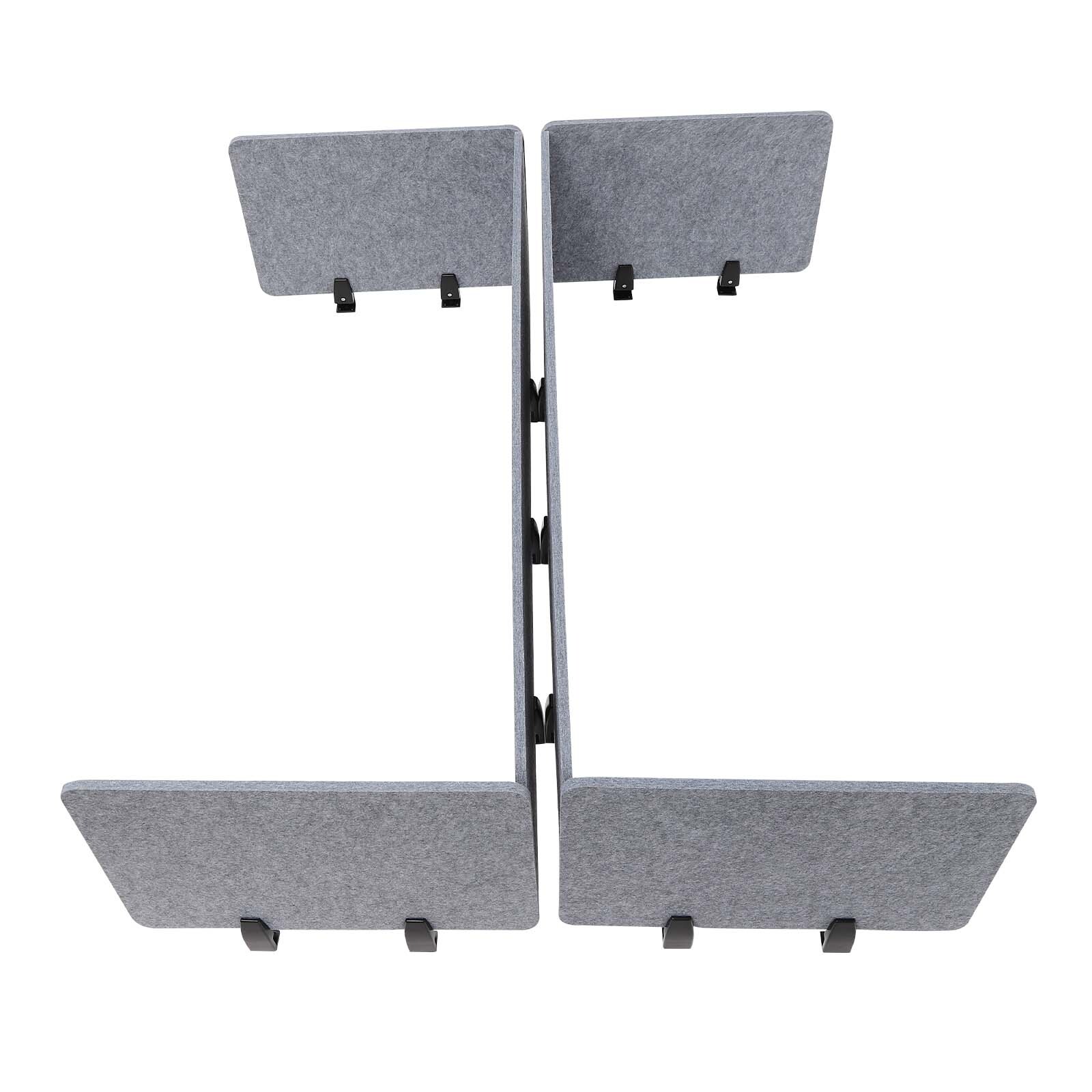 Stand Up Desk Acoustic Desk Divider Mounted Privacy Panel (Gray, 23.6″ x 16″)