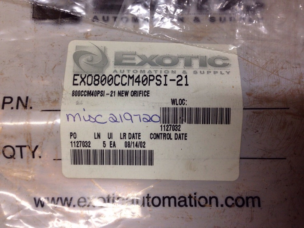 Cincinnati Test Systems 520-800.0scc/m-40.0psig-21, EX0800CCM40PSI-21 #1645Q1