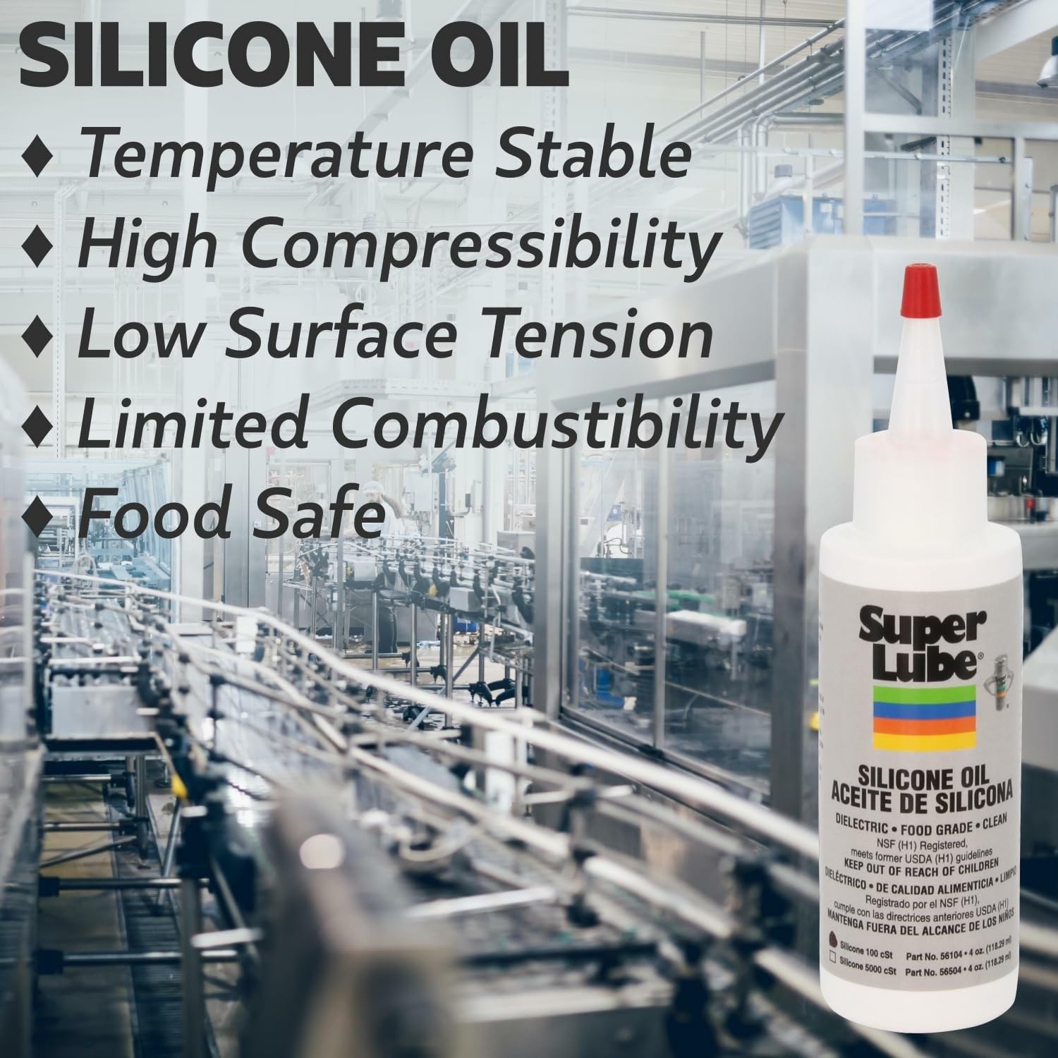 Silicone Oil High & Low Temp CST Clear, 4oz Bottle | NSF Certified Food Grade…