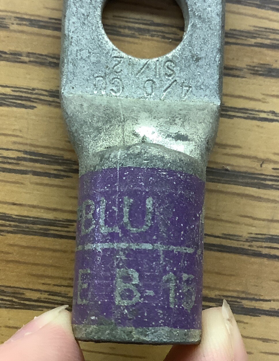 NOB Lot Of 3 Penn Union Compression Lugs BLU Purple Die B-15 4/0 CU