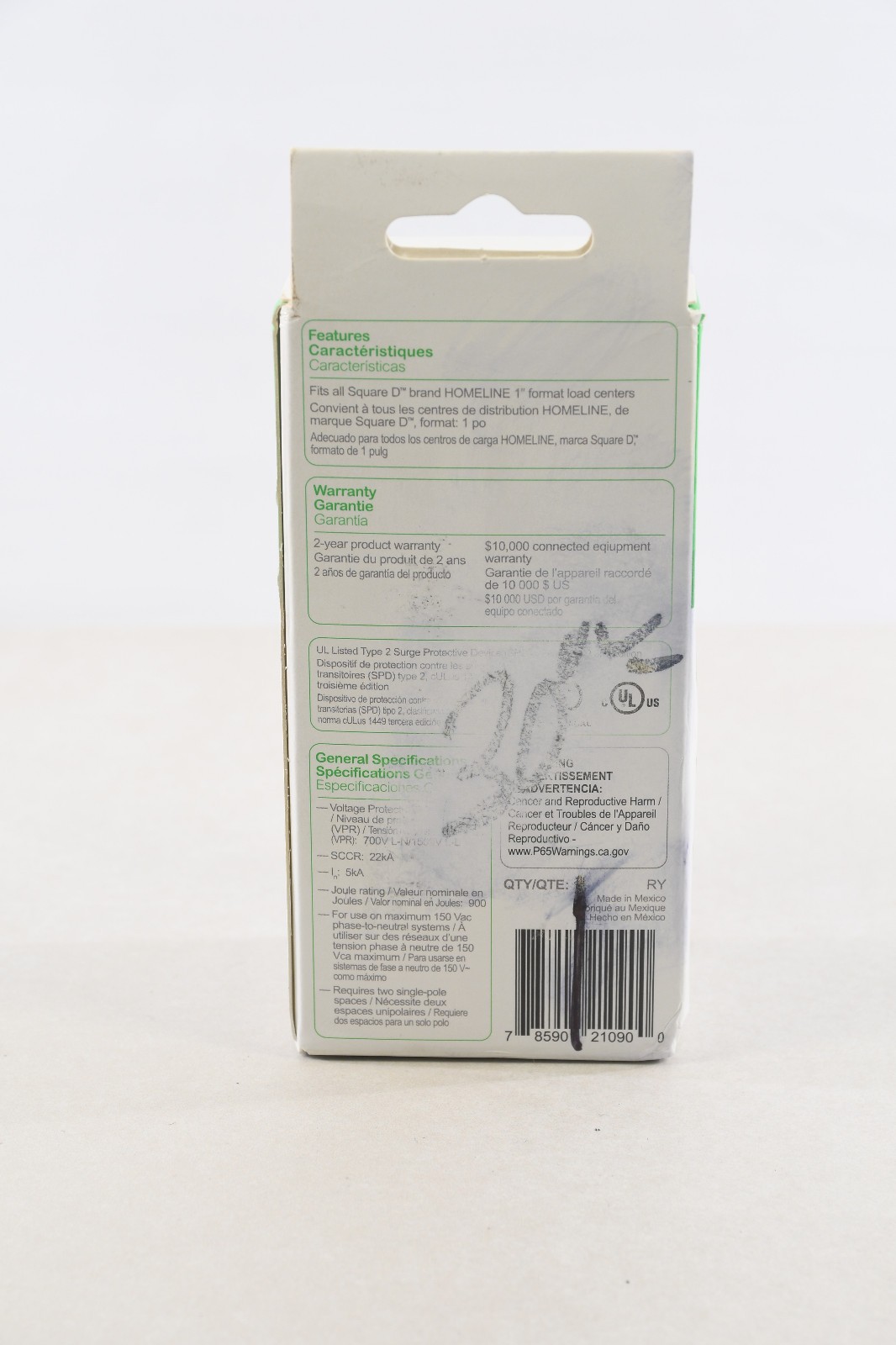 Square D by Schneider Electric HOM2175SB Homeline SurgeBreaker, 25kA,120/240V