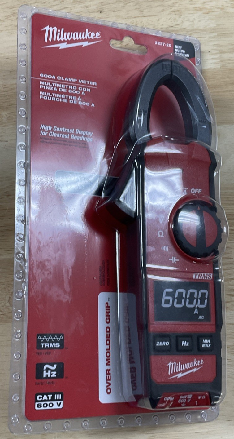 MILWAUKEE (2237-20) 600A Clamp Meter – CAT III 600V