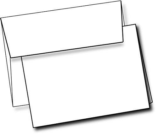 Blank White Greeting Cards With Envelopes 5″ x 7″ Pack 20 Pack,