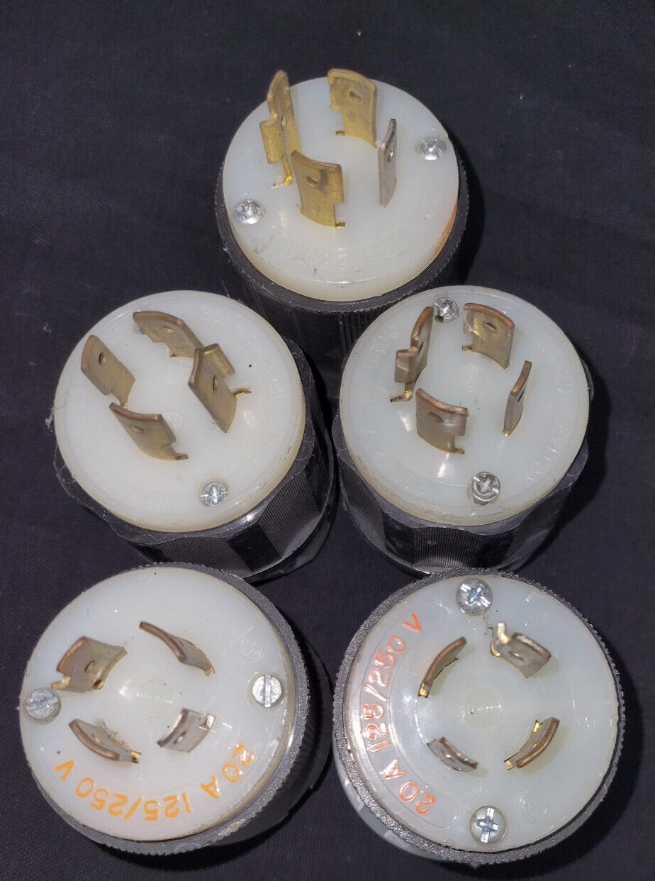 Nema L14-20P, 20Amp, 125/250V, 3P, 4W, Locking Plug, Industrial Grade