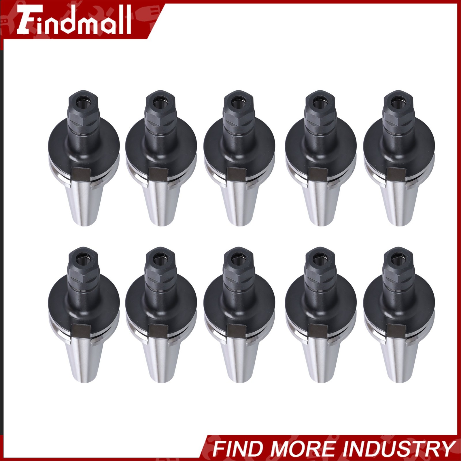 Findmall 10× CAT40-ER16 Collet Chuck 70mm 2.76″ G2.5 20000RPM CNC Milling Tool