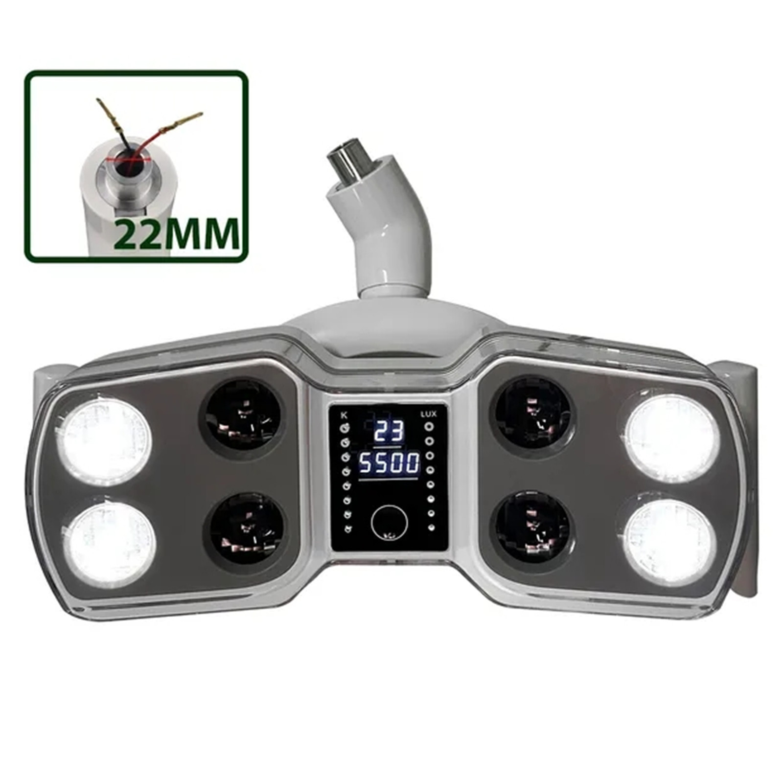 15W Dental Surgery LED Operation Light Dual Color Shadowless Oral Lamp 22mm/26mm