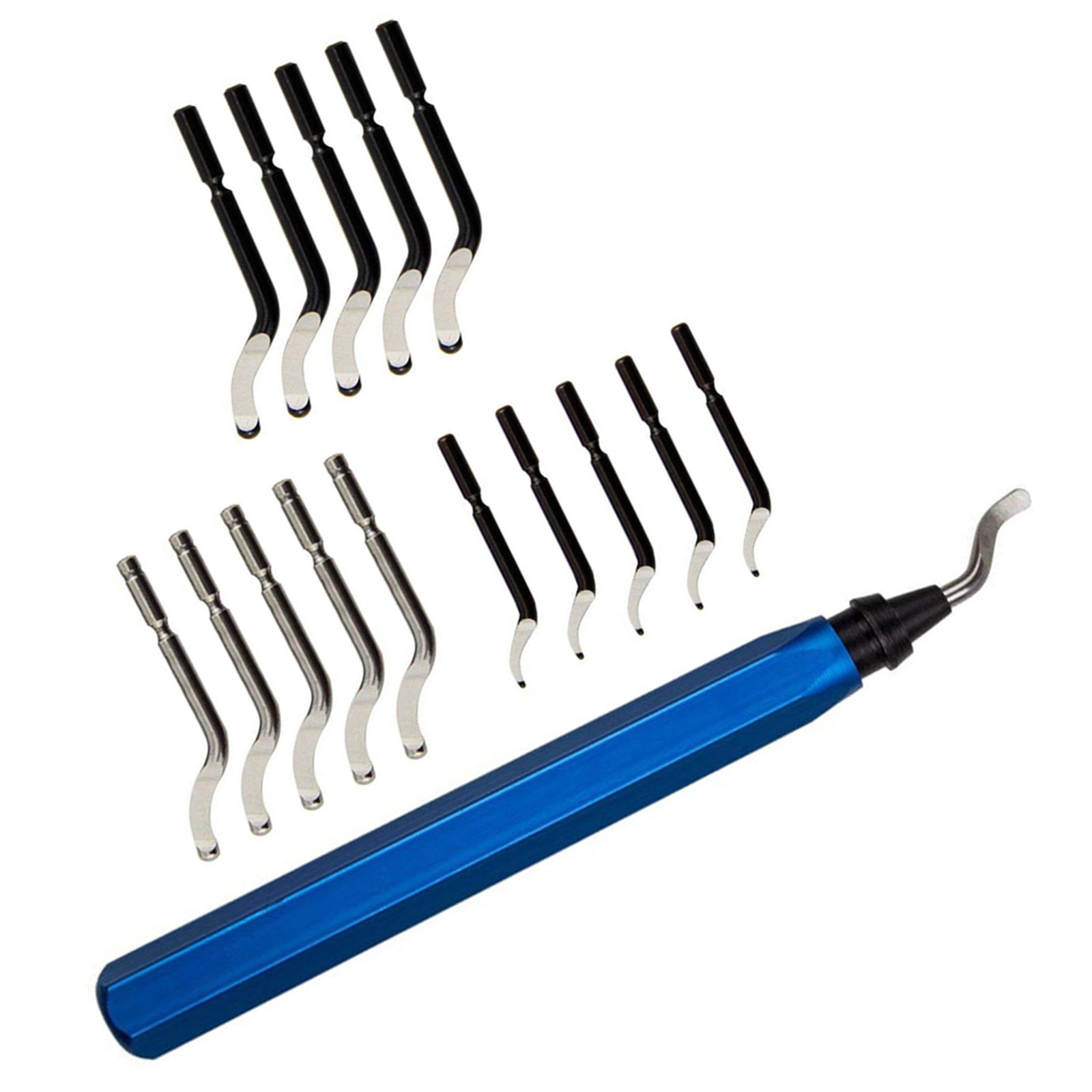 Aluminum Handle With 15 Steel Blades Metal Resin PVC Plastic Deburring Tool