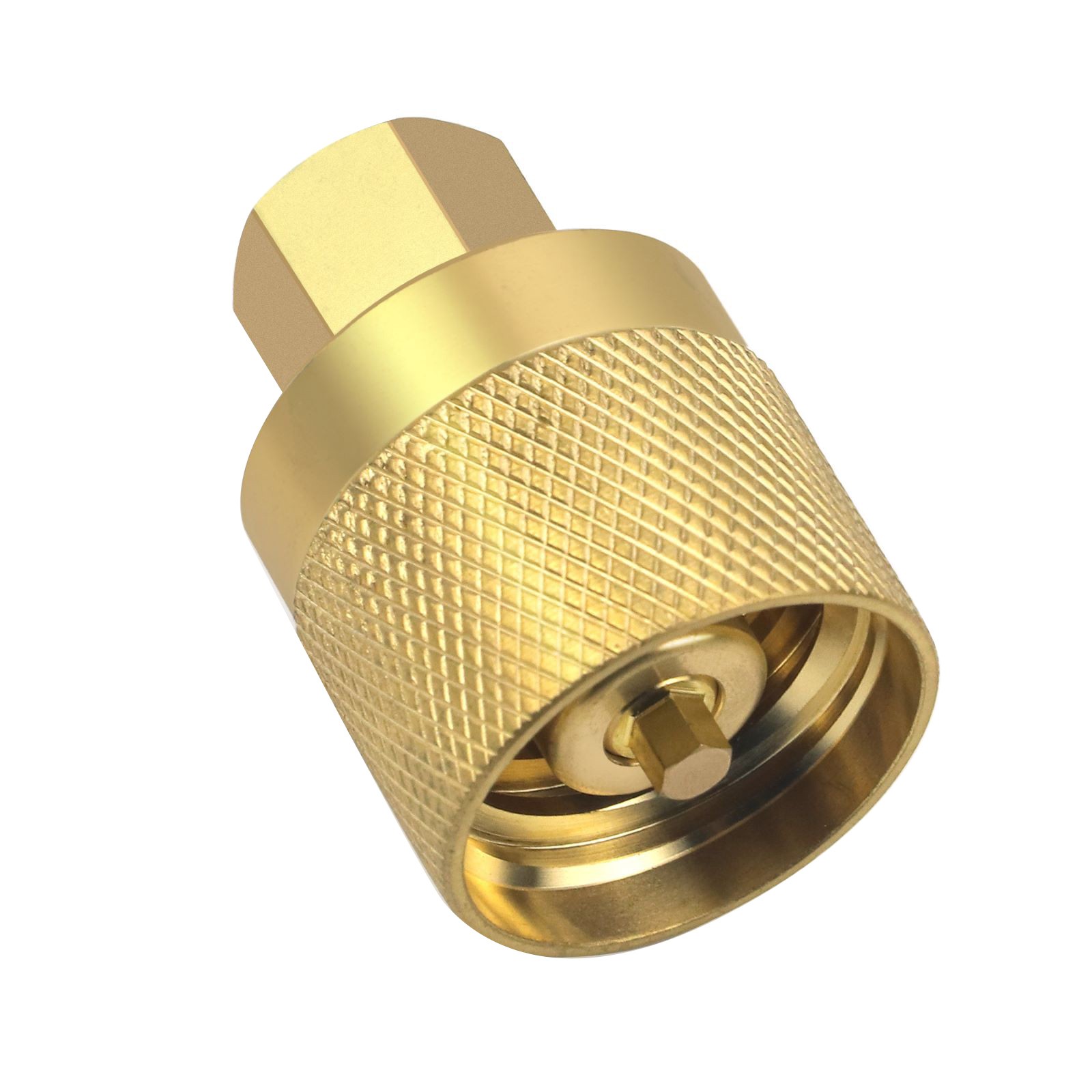 RE7141F Brass Forklift Connector Female Fitting Connection Propane Tank Adapter