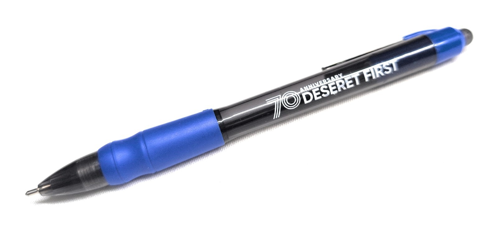 20 Misprint Click Pens MAXGLIDE Hub Pen Lot DARK BLUE Thick Rubber Grip BLUE INK