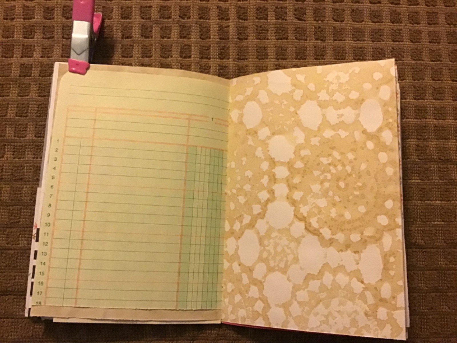 Handmade Naked Junk Journal 6” x 4.5” Mushroom Print Card Stock Cover