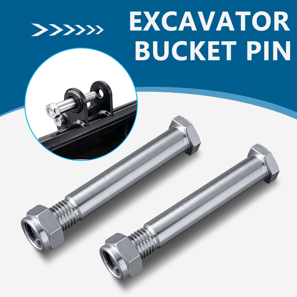 2 Pack 25mm Mini Excavator Pins w/ Nut – Bucket Auger Ripper