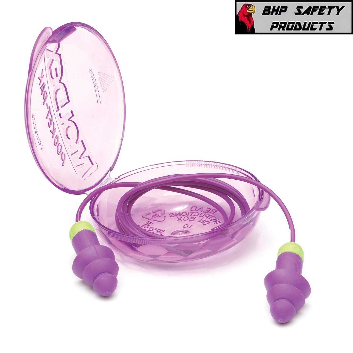 (3 PAIR) MOLDEX ROCKETS 6405 REUSABLE CORDED EAR PLUGS WITH CARRY CASE NRR 27