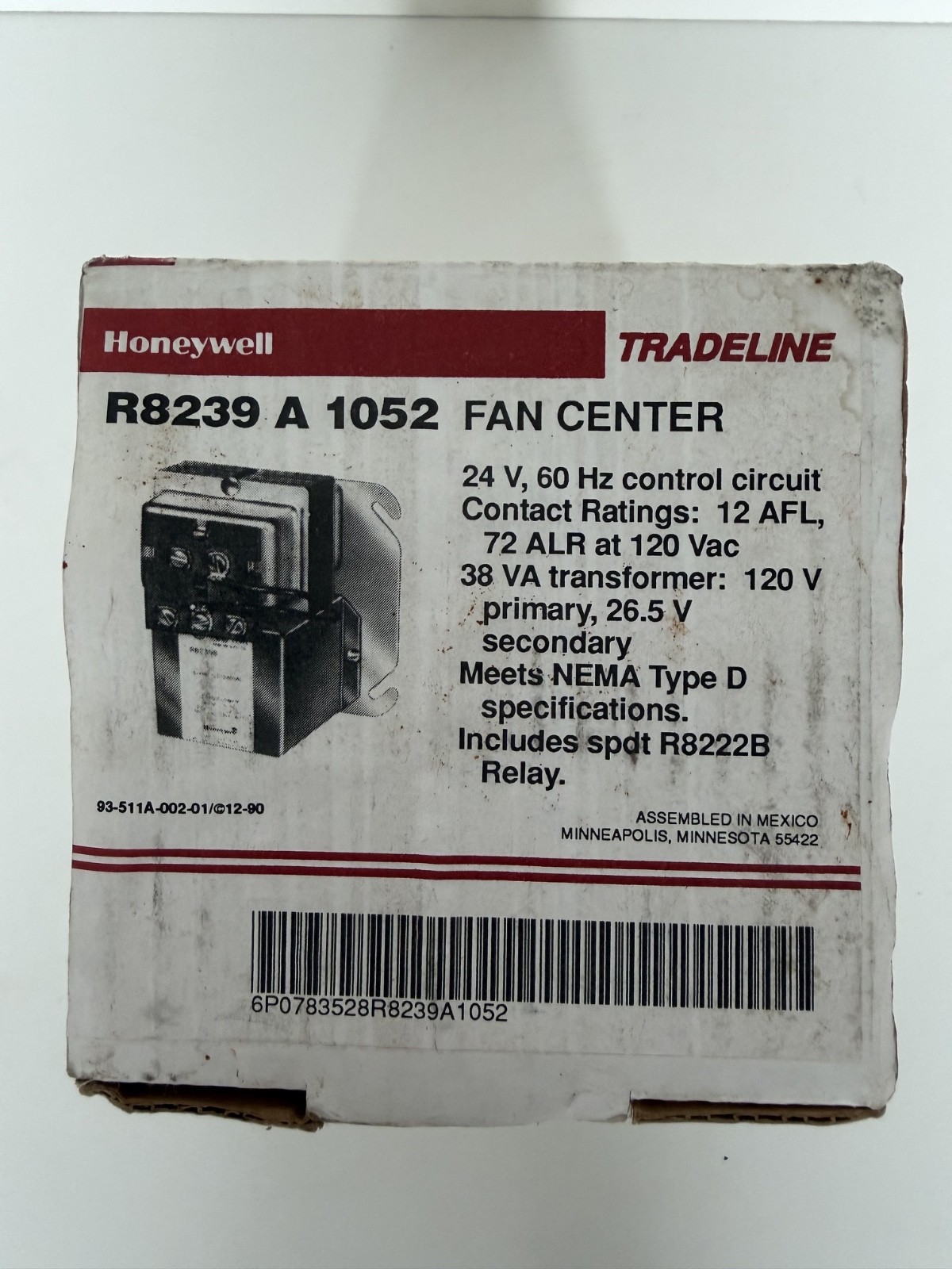 HONEYWELL R8239 A 1052 TYCO TRADELINE FAN CENTER NEW