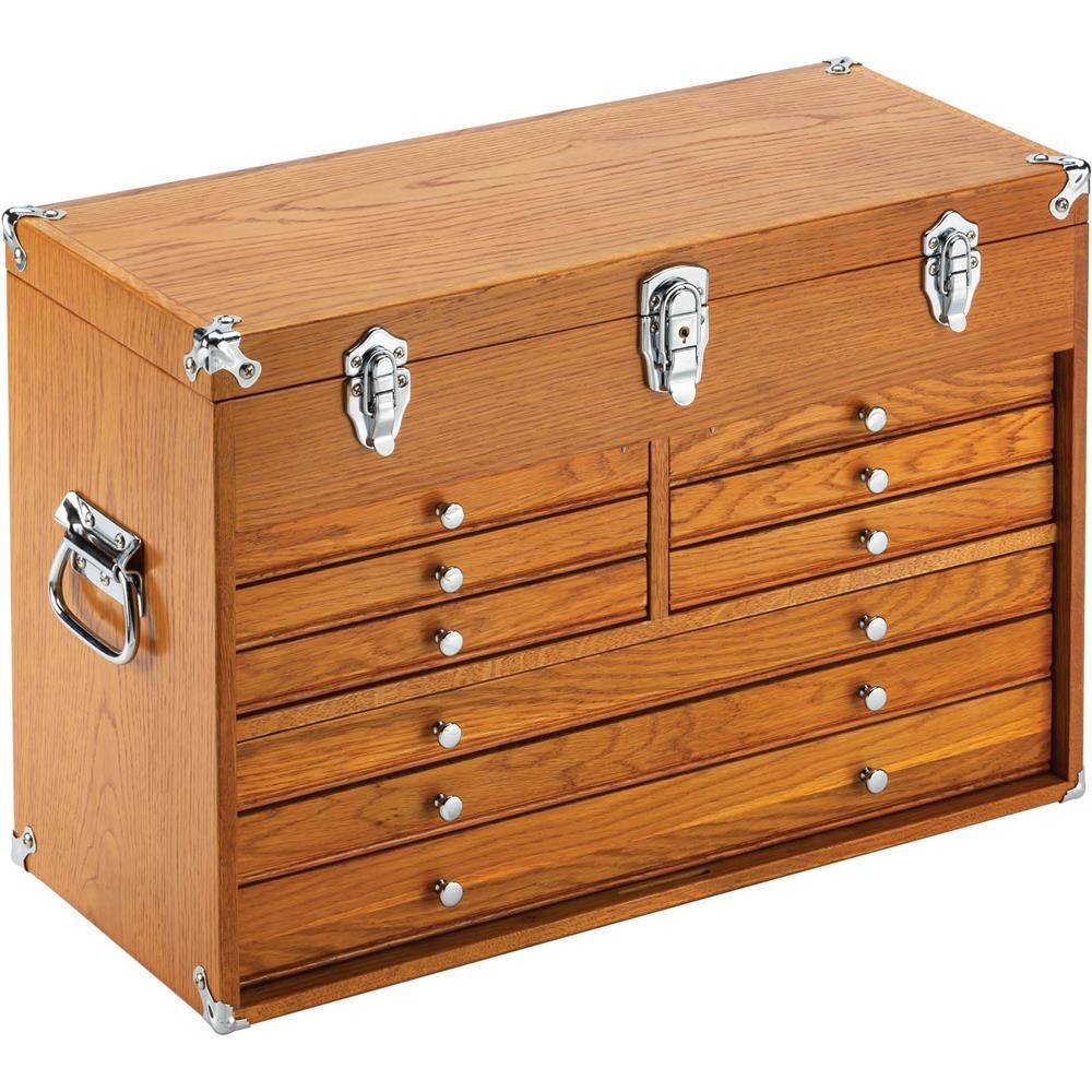 T33819 23″ Series 9-Drawer Red Oak Tool Chest