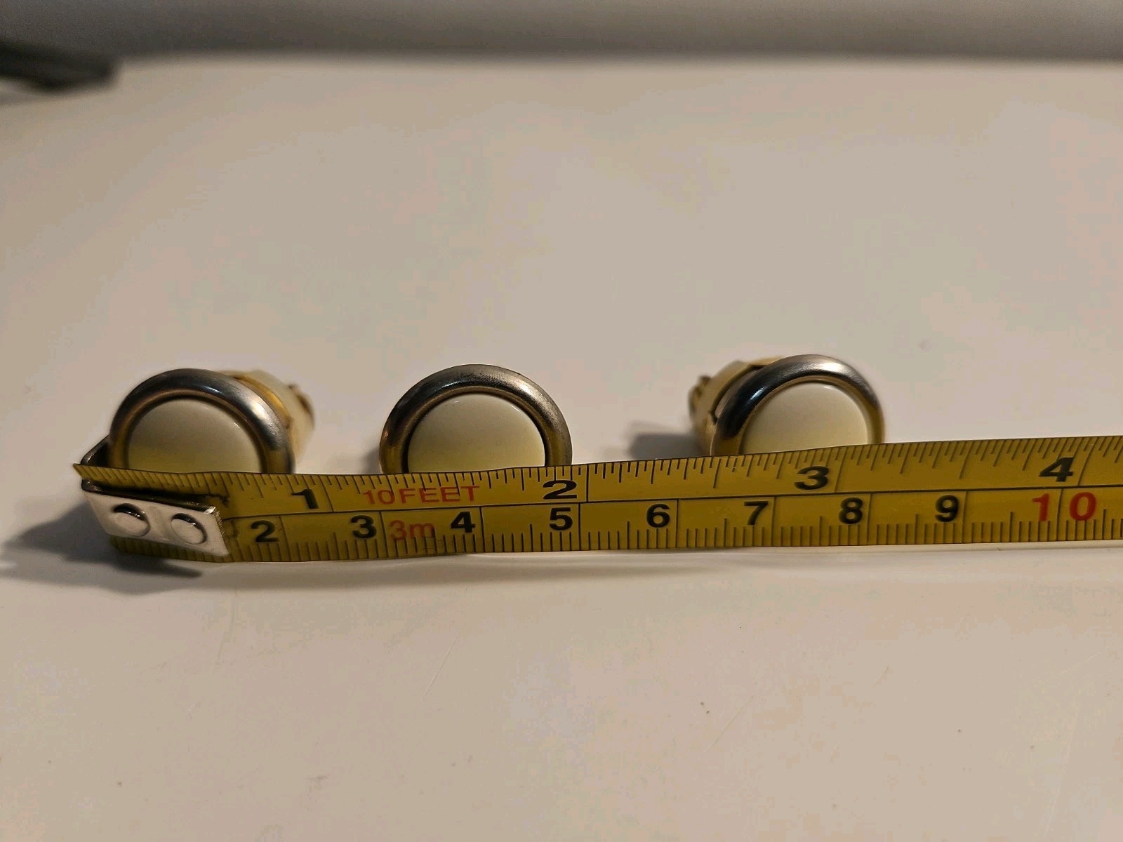 Vintage Edwards Signaling 620 Low Voltage Panel Mount Push Button Lot Of 3 NOS