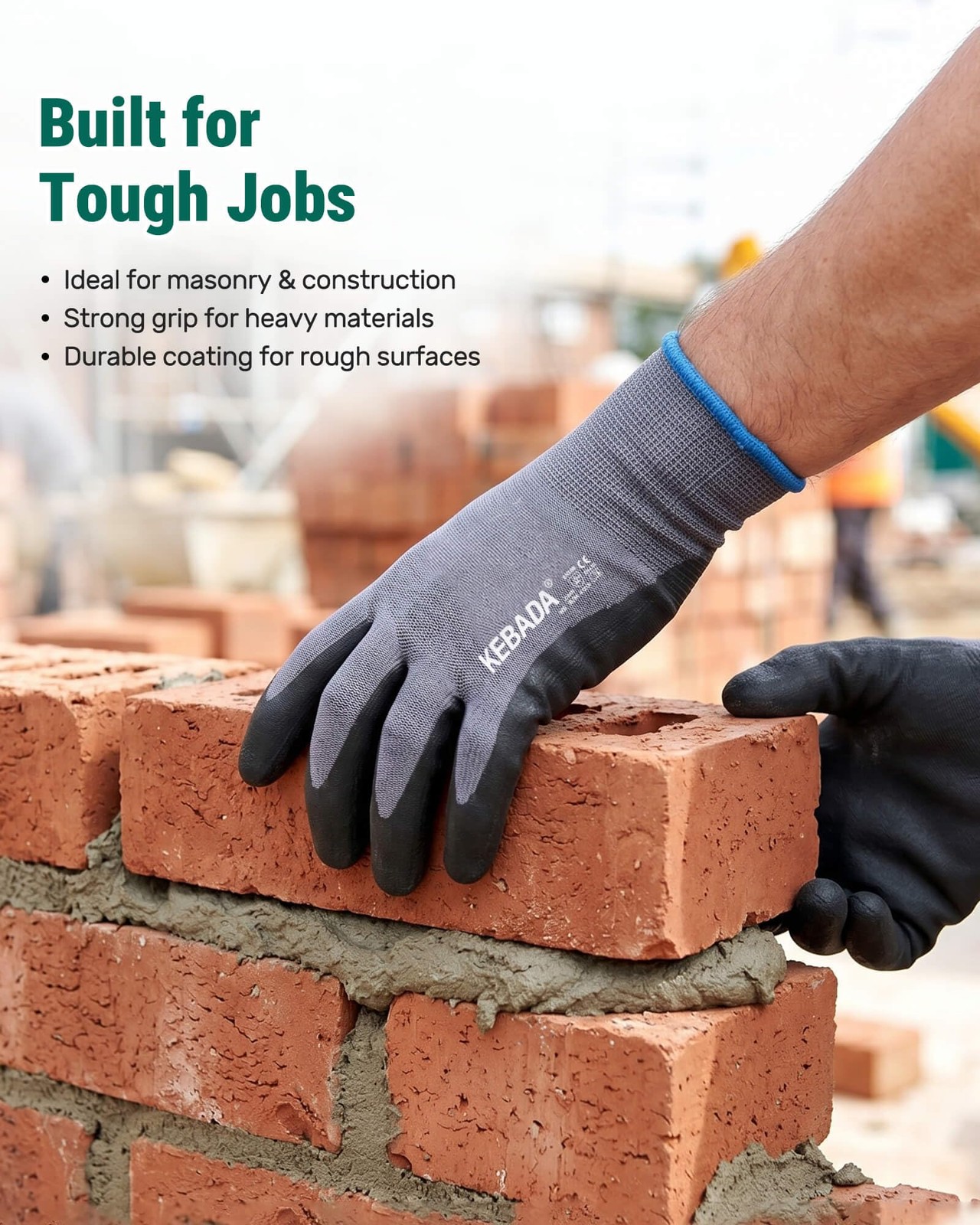 W5-12 Pairs Safety Work Gloves Foam Nitrile Coated, Seamless Knit Nylon Glove…
