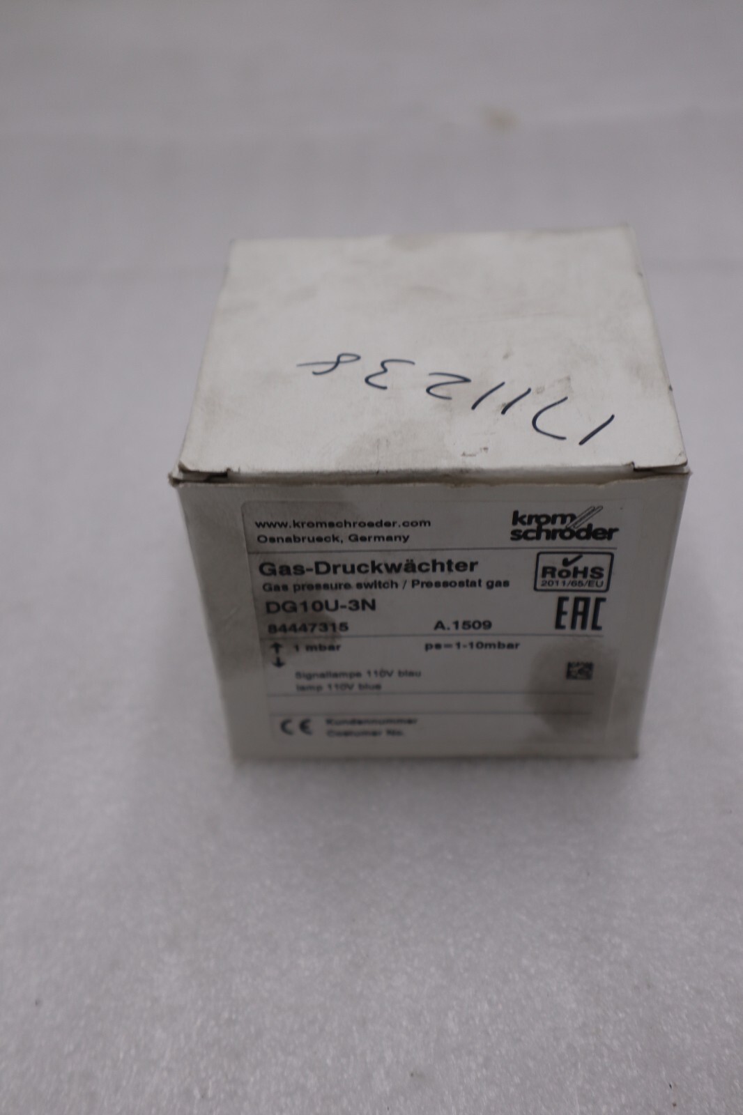 NEW KROM SCHRODER DG10U-3N 84447315 GAS PRESSURE SWITCH STOCK H845