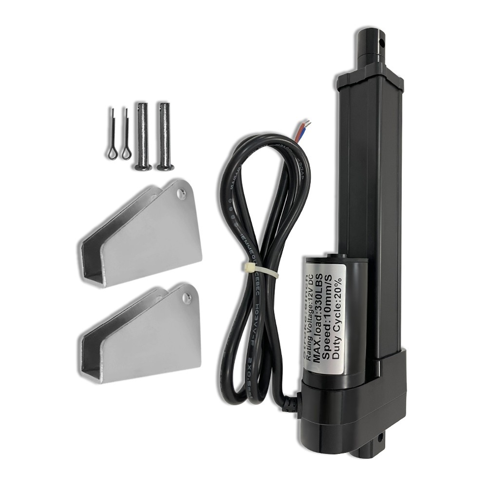 2″-6″ Inch Stroke Linear Actuator 1500N/330LBS Pound Max Lift DC 12V w/ Brackets