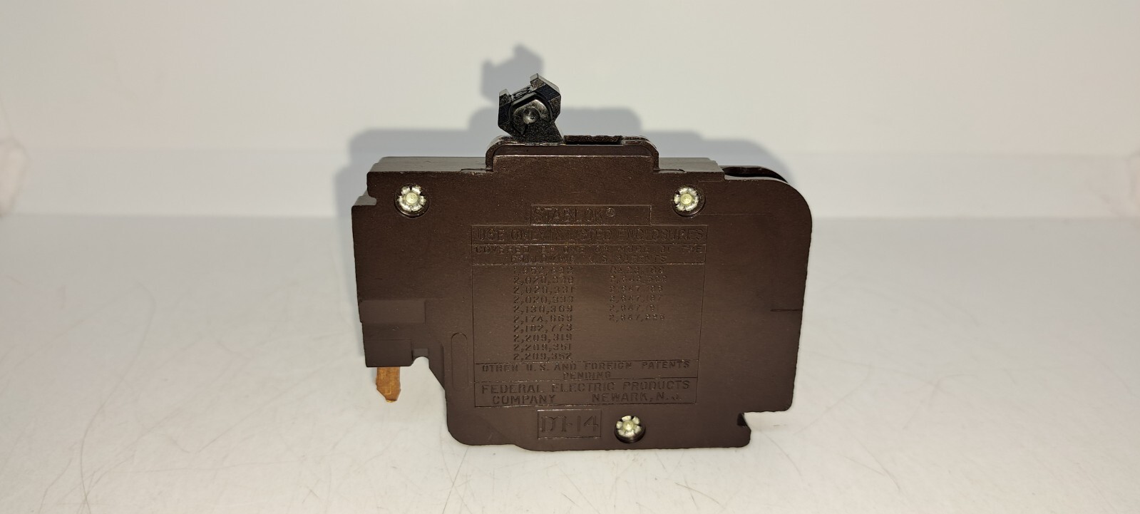 FEP NC120 20 Amp 1 Pole Stab-Lok FPE Type NC Breaker Federal Electric