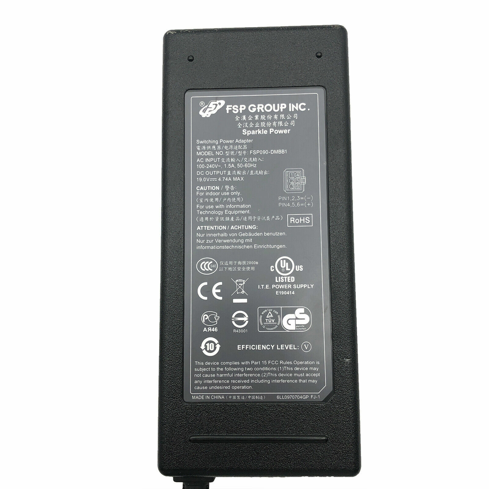 OEM FSP FSP090-DMBB1 FSP090-DIEBN2 6-Pin NCR AC Power Adapter 19V 4.74A 90W w/PC