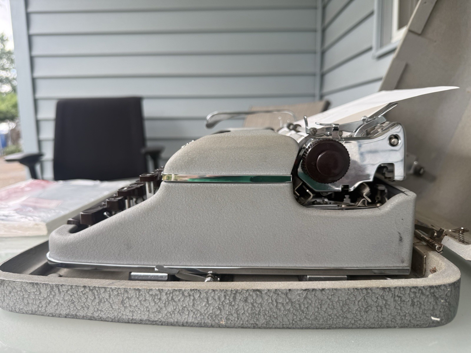1955 Olympia SM3 De Luxe Typewriter w/Case ITALIC Pica 10cpi