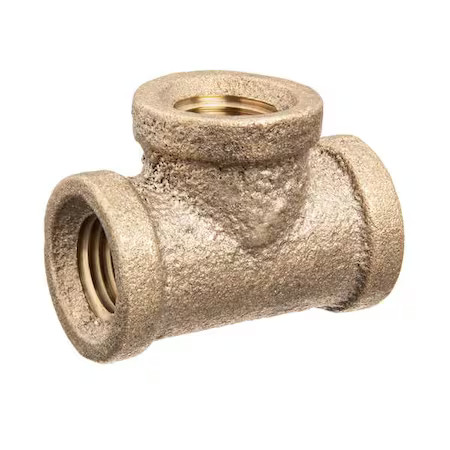Tee Brass Brass Class 125 Pipe Fittings, 3/4 In Female Bspt X 3/4 In Female