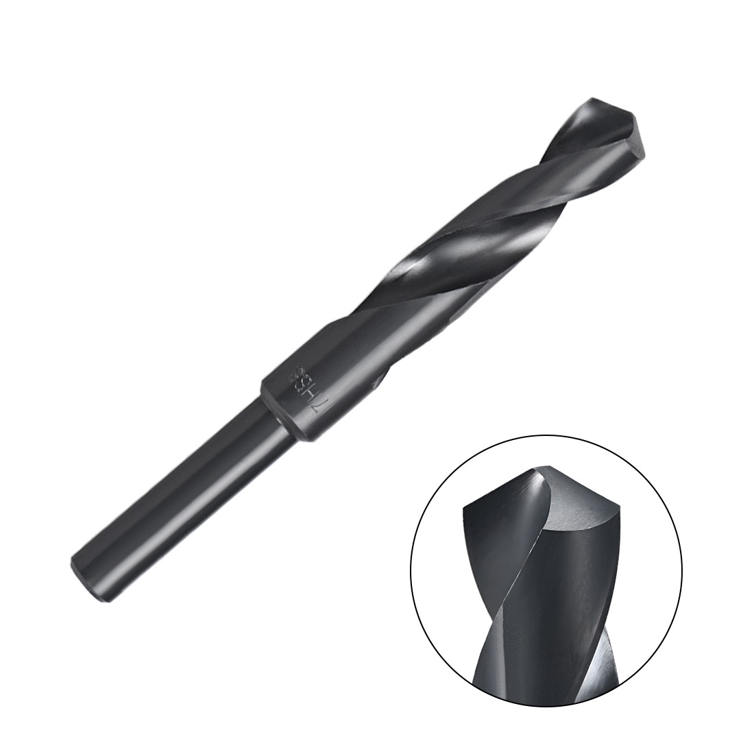 17mm HSS 6542 Short Shank Drill Bit with 1/2 Inch Straight Shank Black Oxide