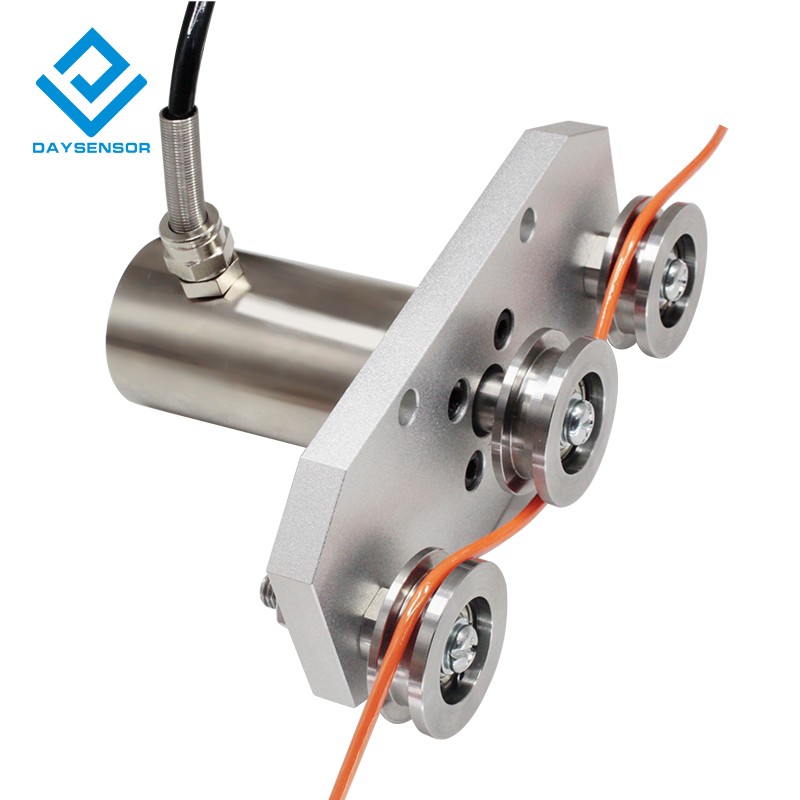 DAYSENSOR Tension Sensor for Wire Rope 220lb Three Pulley Load Cell Force Sensor