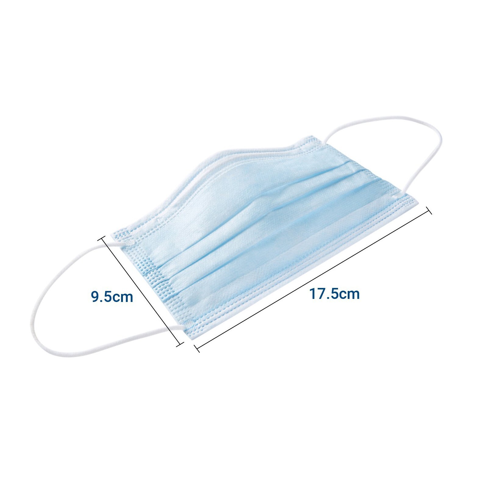 50PCS 3PLY Protective Face Mask Disposable Non Medical Surgical Dust in BLACK