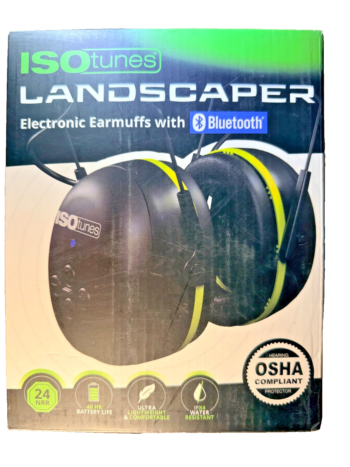 ISOtunes LANDSCAPER Bluetooth 5 OSHA Noise Cancelling Earmuffs Headphones IT-33