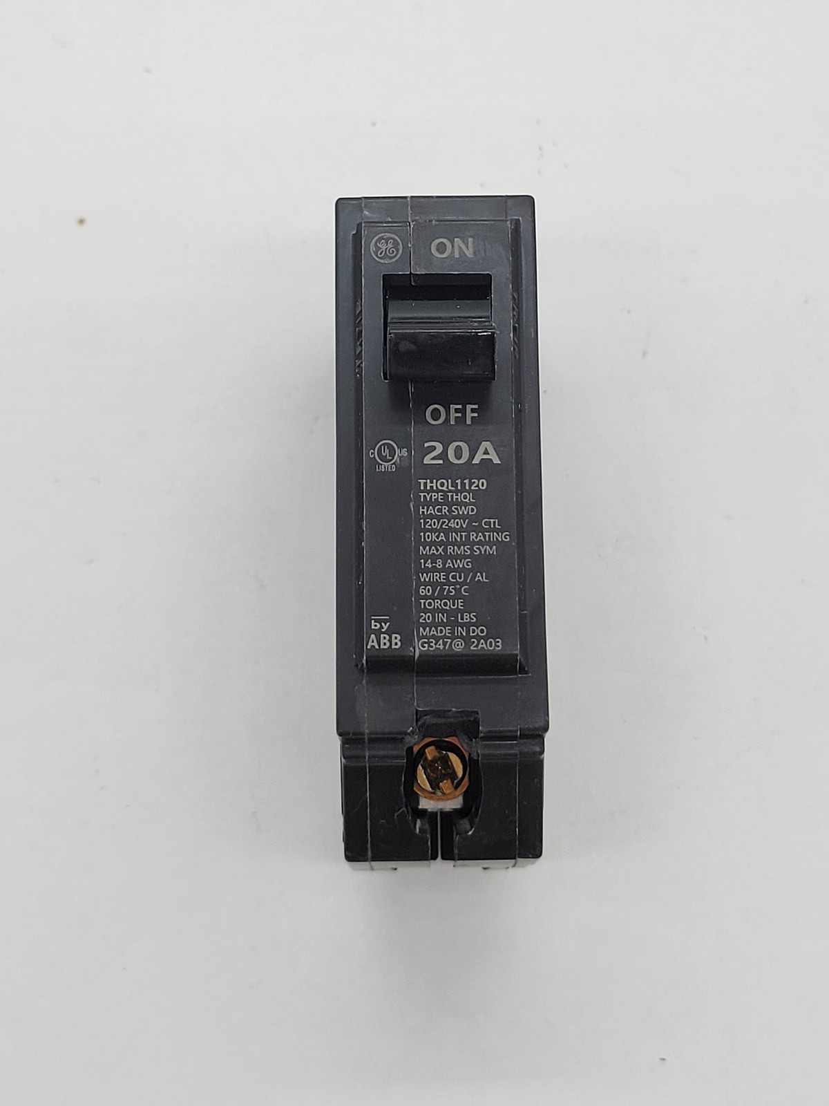 10PC General Electric THQL1120 Plug-In Circuit Breaker 20A 1P 120/240V THQL