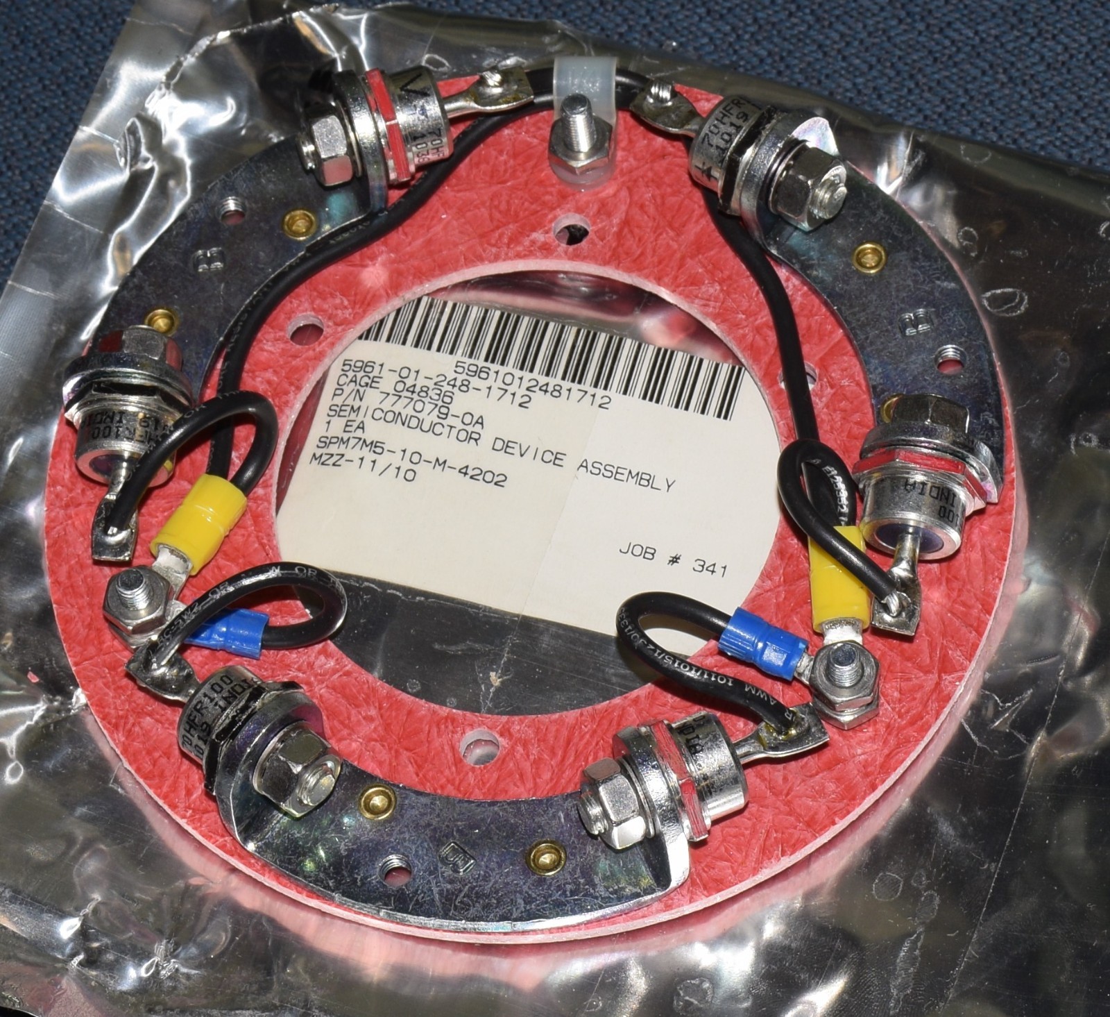NOS MARATHON LIMA MEP GENERATOR RECTIFIER 777079-0A DIODE PACK 5961-01-248-1712