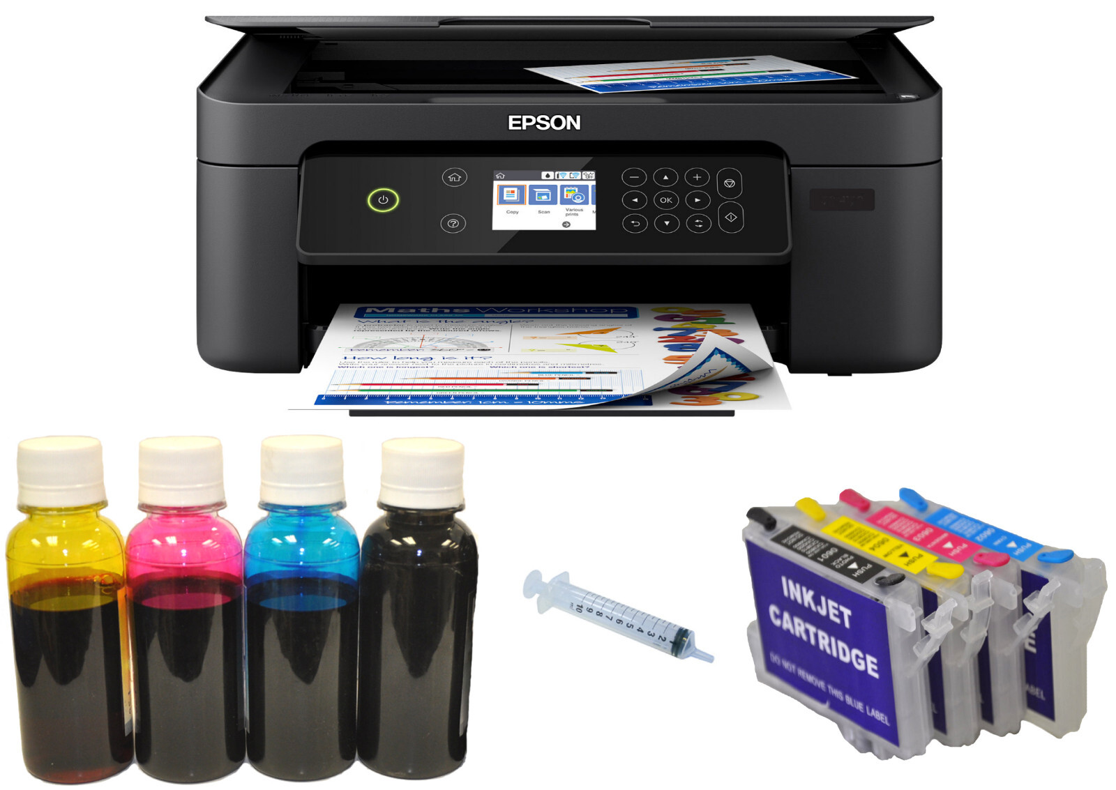 8in1 15″x15″ Large Heat Press Wireles Epson Sublimation Ink Printer Tshirts Mugs
