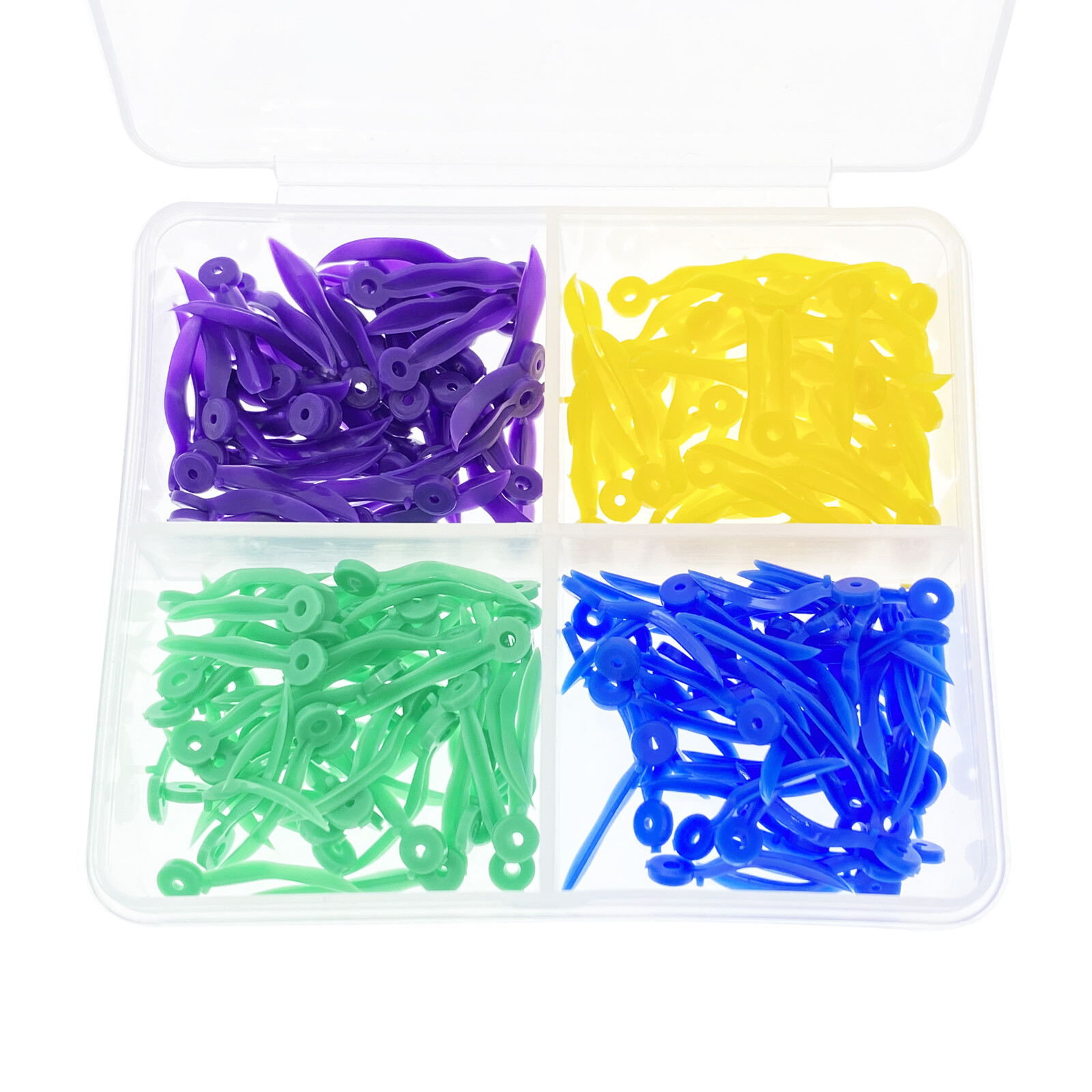200Pcs Dental Disposable Plastic Wedge With Holes Round Stern Wave Poly-Wedge