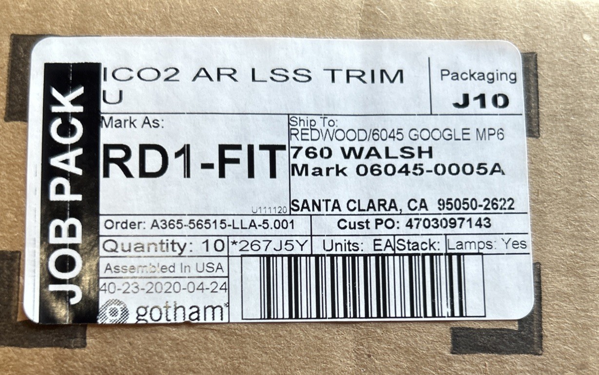 🔥 10 Units ~ Gotham ICO2 2″ Downlight Trim AR LSS 267J5Y🔥