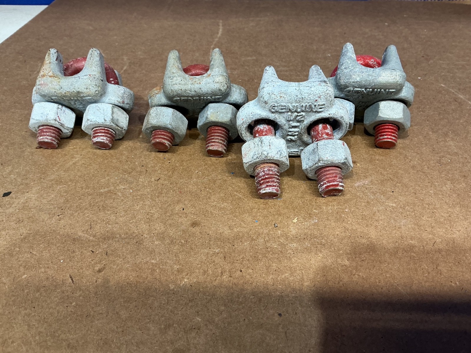 BRAND NEW CROSBY WIRE ROPE CABLE CLAMP CLIP 1/2″ LOT OF 4