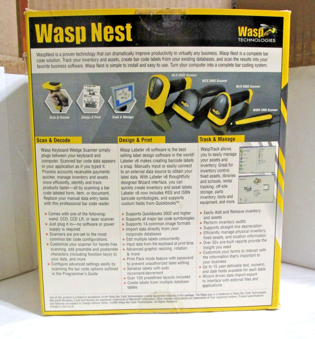 WASP BARCODE TECHNOLOGIES 633808035020 WASPNEST SUITE WITH WCS3900 PS2