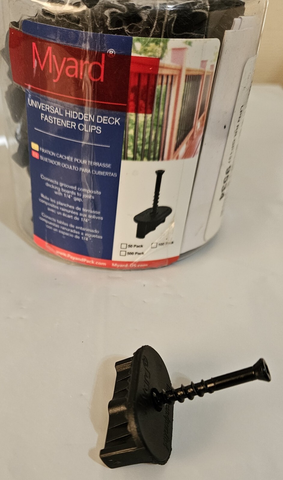 Myard Universal Hidden Deck Fastener Clips for Grooved Edges 50 ct
