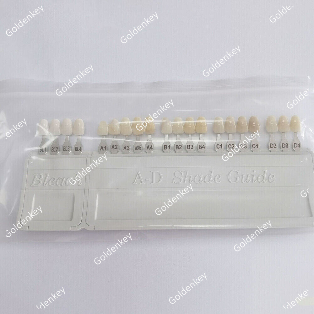 Dental A-D Shade Guide Bleach Teeth Natural Die Porcelain Custom Ivoclar Type US