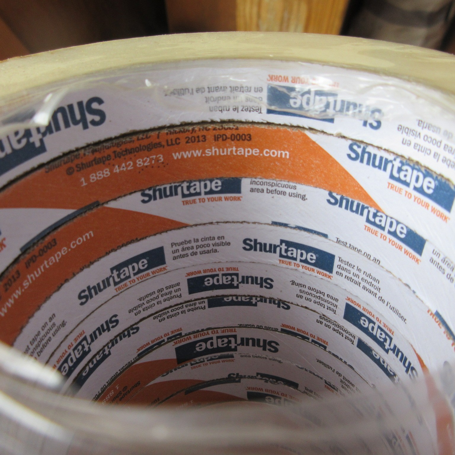 Lot of 18 Shurtape Colored Masking Tape Rolls Light Beige 1/2″ x 60yds