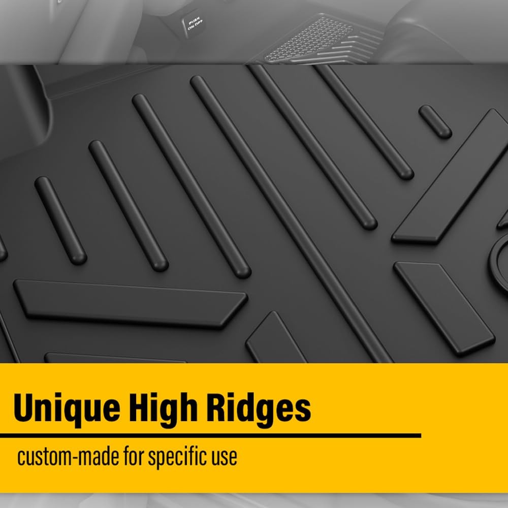 TPE Floor Mats Cargo Liners for Ford Transit Connect 2014-2021 2PCS All-Weather