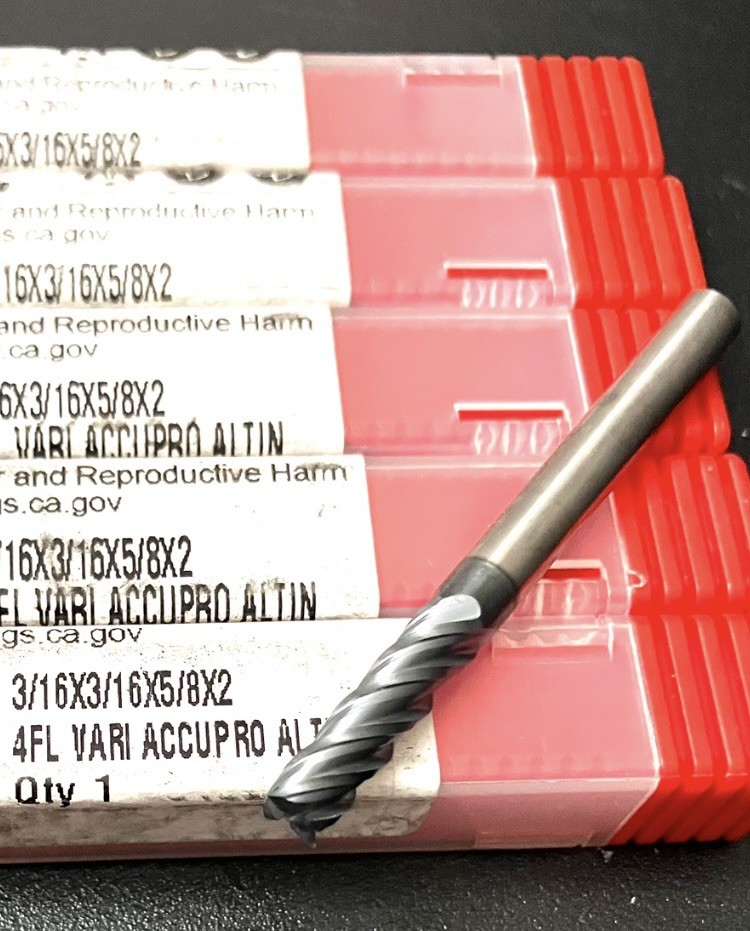 2PCS Accupro 70214085 3/16″ 4 Flute Square End Mill Solid Carbide AlTiN CNC New