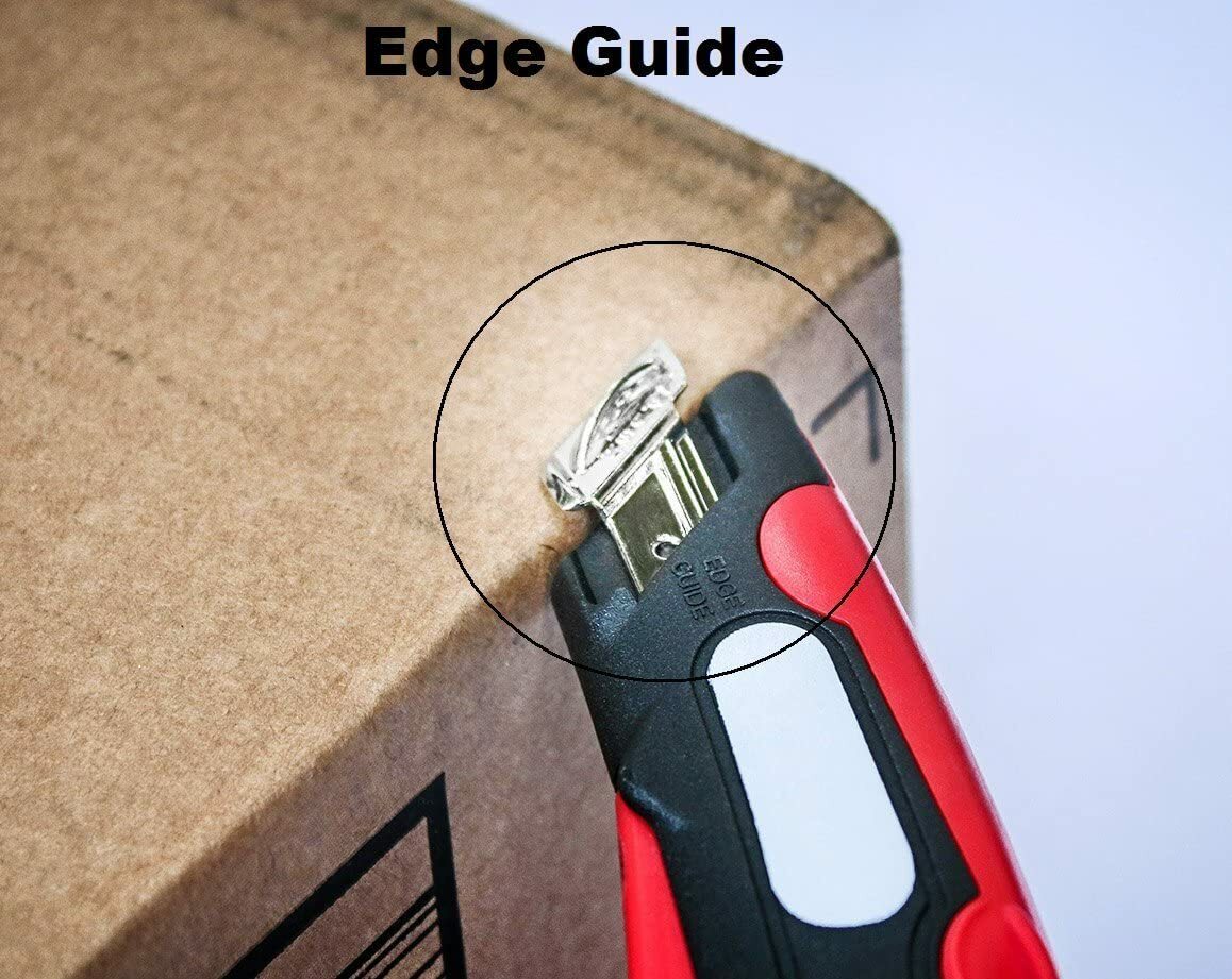 Easy Cut 2000 RED Safety Box Cutter Knife Easycut & PACK 0F 10 BLADES